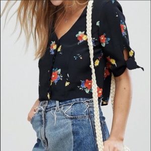 CLOSING SALE ASOS Floral Crop UK10 US6